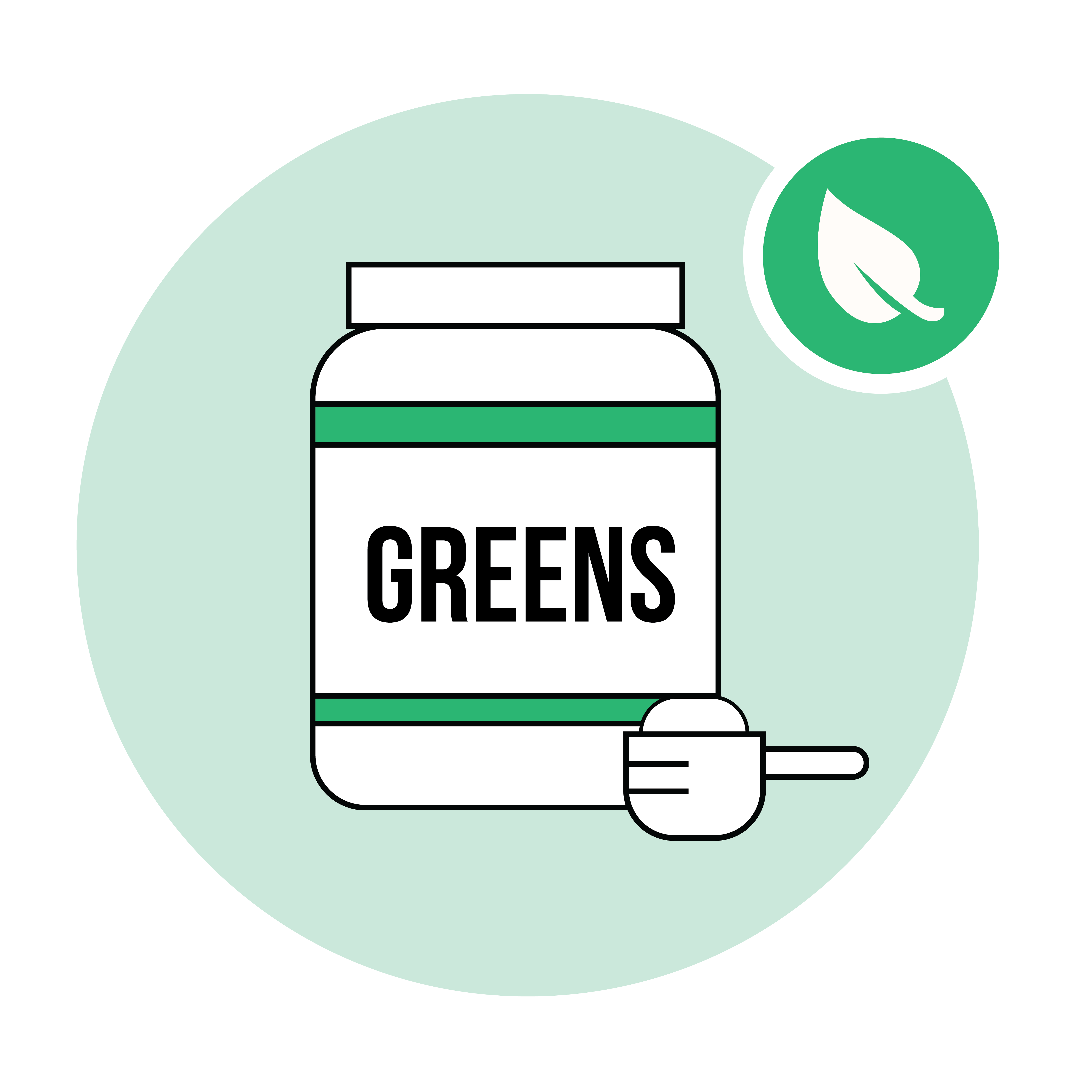 Super greens blend product image.