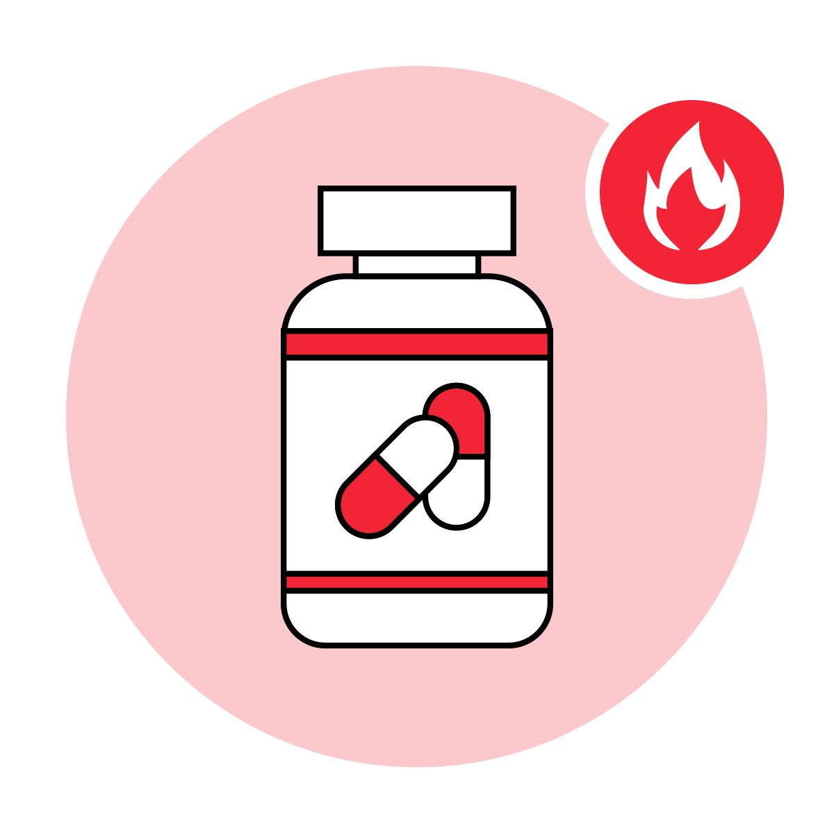 Supplement capsules product image.